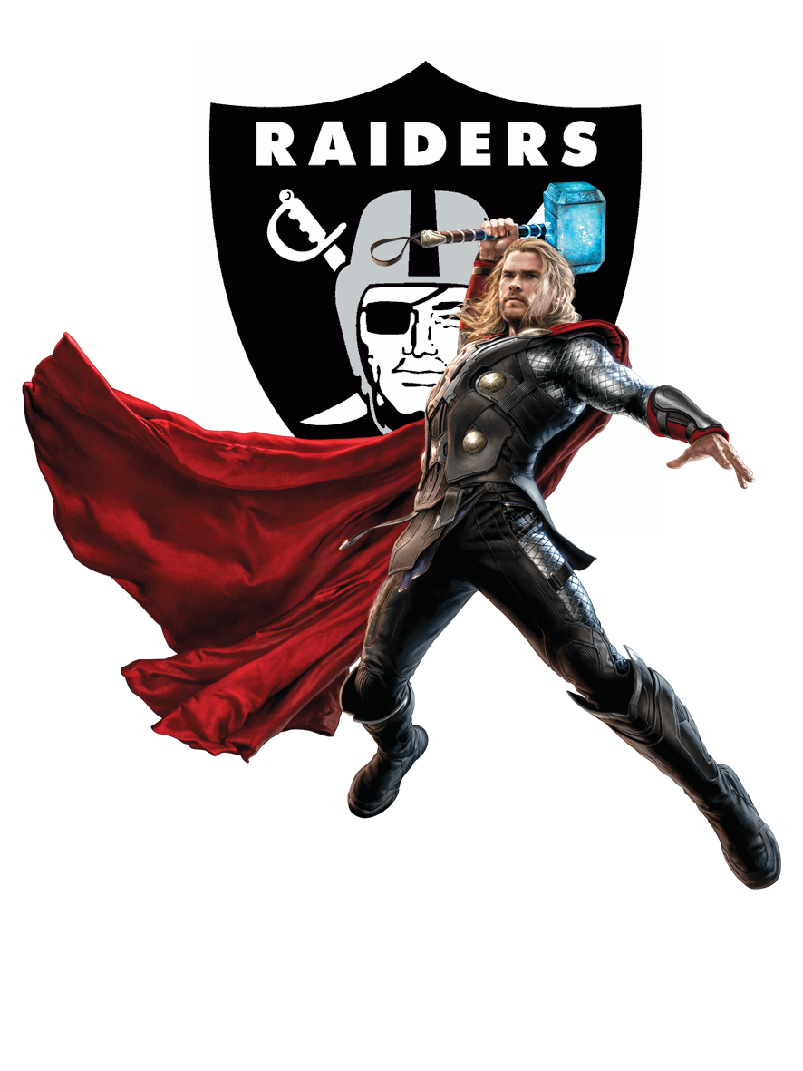 Oakland Raiders Thor Logo vinyl decal